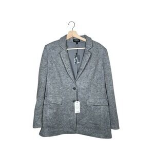 NEW Express Knit Single‎ Button Blazer Gray Size Large